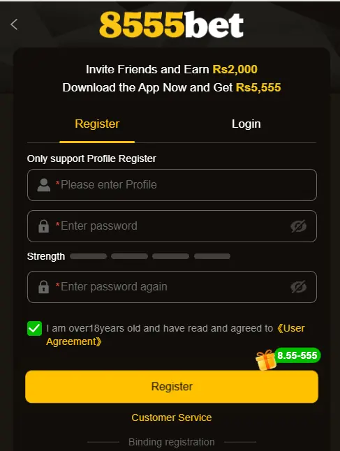 8555bet login