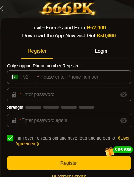 666PK Login