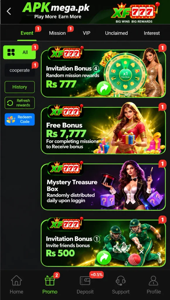 XF777 Bonuses
