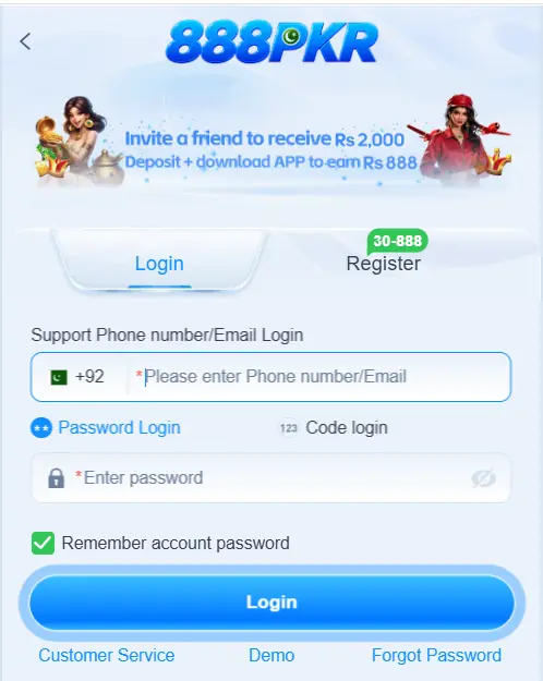 888PKR Login Page
