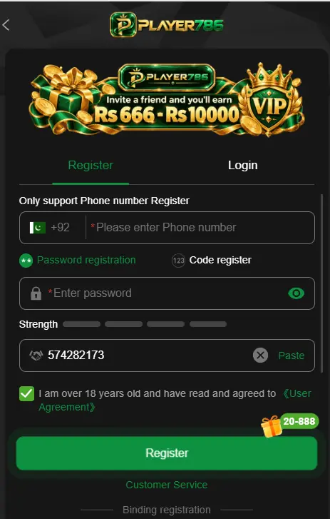 Player 786 Login